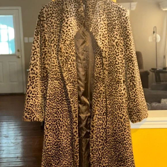 Calvin Klein Animal Print Jacket in Brown and Black Small - Picture 8 of 9